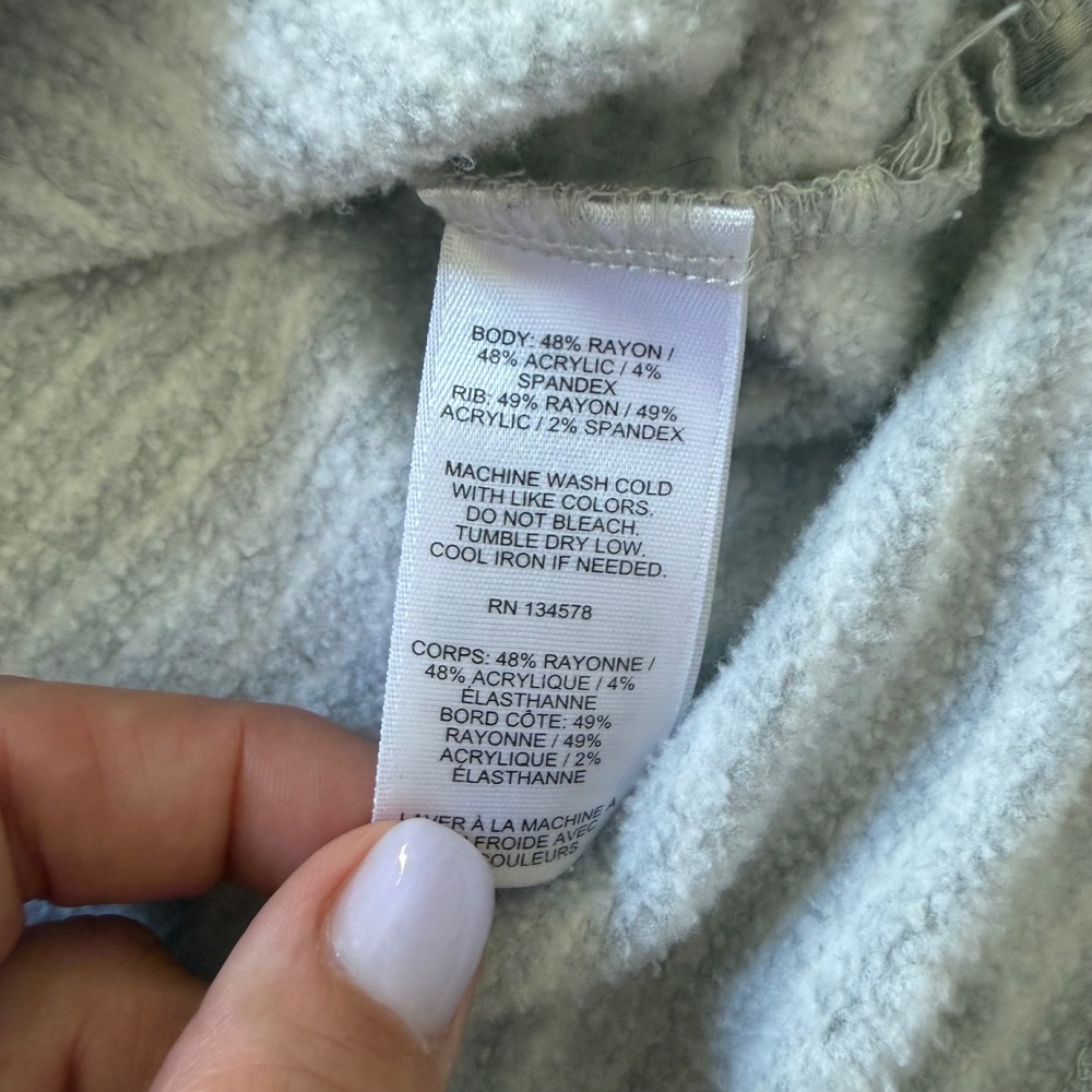 Vineyard Vines Womens Large Grey White Striped Fleece Pullover Sweatshirt L - Picture 5 of 7